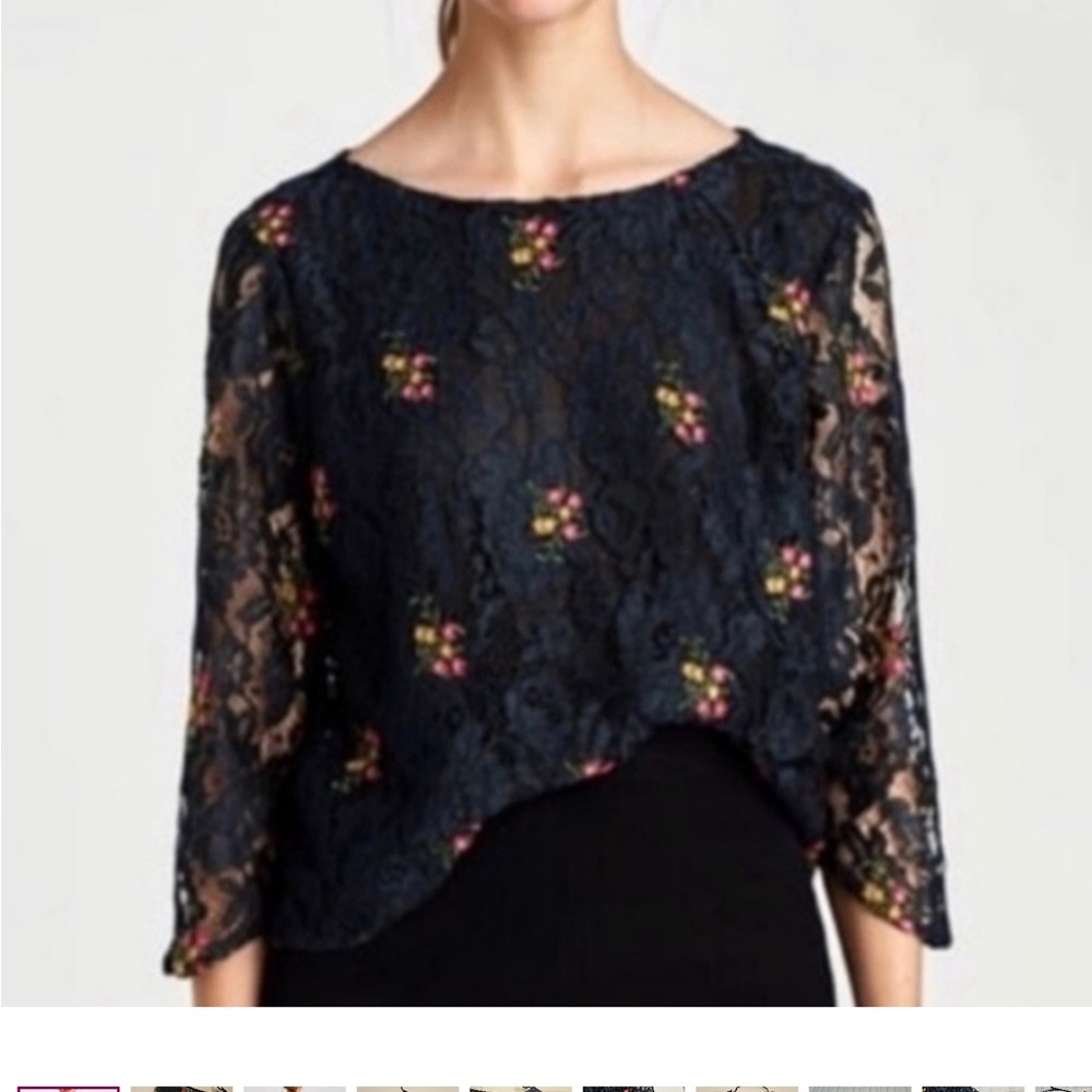 Zara Black Lace Top